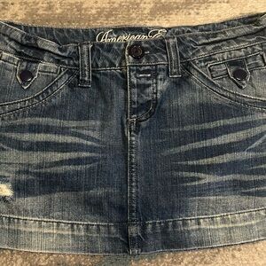 American Eagle Outfitters Distressed Denim Mini Skirt size 4